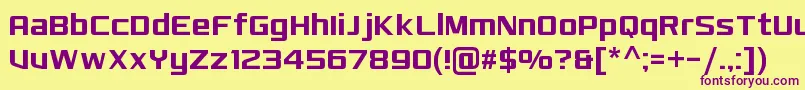 MonkirtaPursuitNc Font – Purple Fonts on Yellow Background
