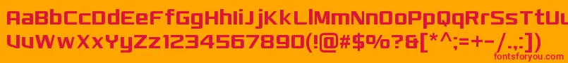フォントMonkirtaPursuitNc – オレンジの背景に赤い文字