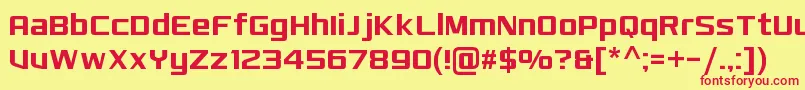 MonkirtaPursuitNc Font – Red Fonts on Yellow Background
