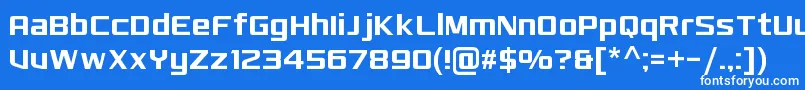 MonkirtaPursuitNc Font – White Fonts on Blue Background