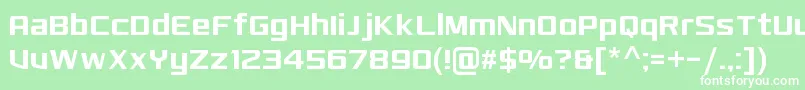 MonkirtaPursuitNc Font – White Fonts on Green Background