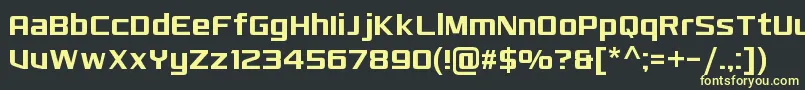 MonkirtaPursuitNc Font – Yellow Fonts on Black Background
