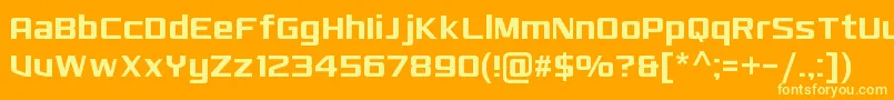 フォントMonkirtaPursuitNc – オレンジの背景に黄色の文字