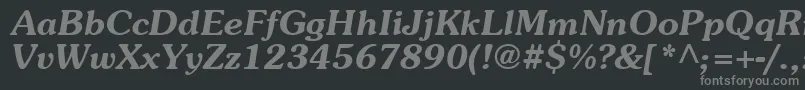 Souvenir ffy-fontti – harmaat kirjasimet mustalla taustalla