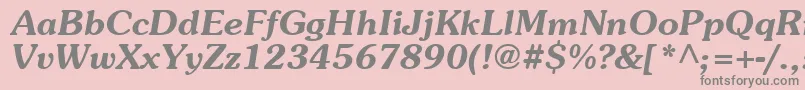 Souvenir ffy Font – Gray Fonts on Pink Background