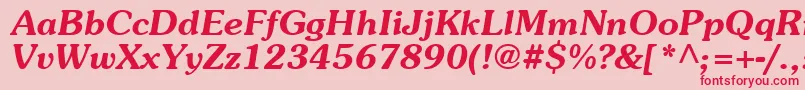 Souvenir ffy Font – Red Fonts on Pink Background