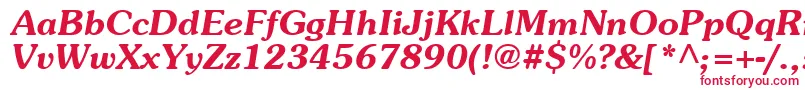 Souvenir ffy-fontti – punaiset fontit valkoisella taustalla