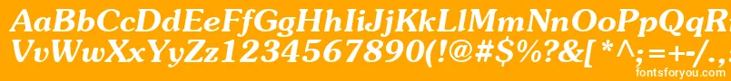 Souvenir ffy Font – White Fonts on Orange Background