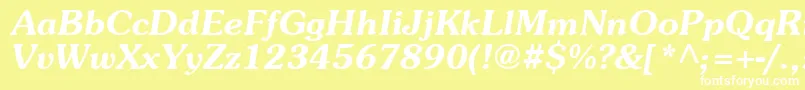 Souvenir ffy Font – White Fonts on Yellow Background