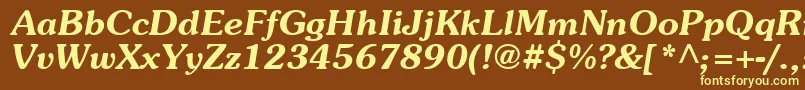 Souvenir ffy Font – Yellow Fonts on Brown Background