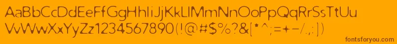 Distrol Font – Brown Fonts on Orange Background