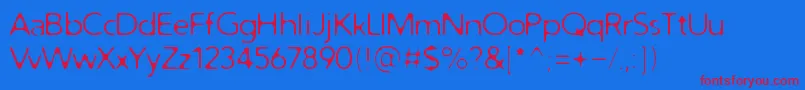 Distrol Font – Red Fonts on Blue Background