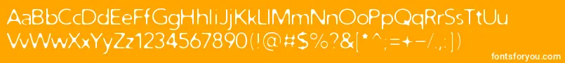 Distrol Font – White Fonts on Orange Background