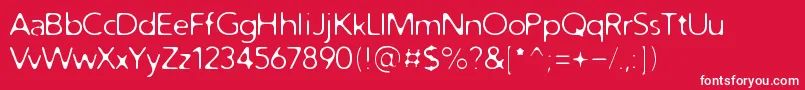 Distrol Font – White Fonts on Red Background