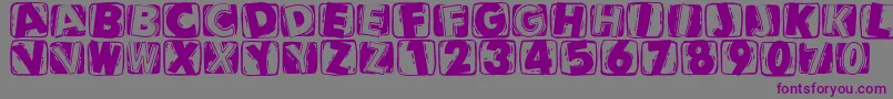 Linocapsb Font – Purple Fonts on Gray Background