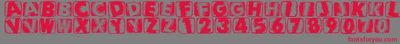 Linocapsb Font – Red Fonts on Gray Background