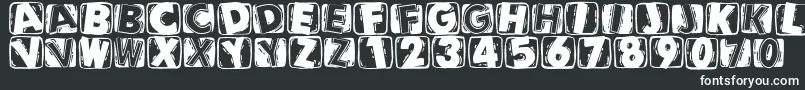 Шрифт Linocapsb – белые шрифты на чёрном фоне
