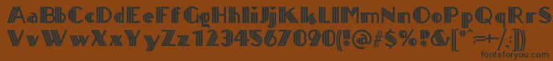 TitanickDisplay Font – Black Fonts on Brown Background