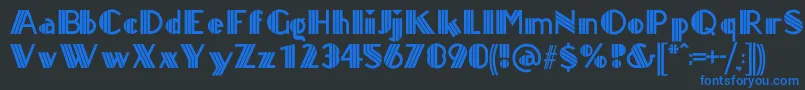 TitanickDisplay Font – Blue Fonts on Black Background