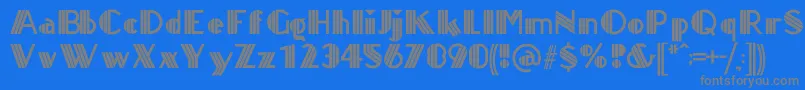 TitanickDisplay Font – Gray Fonts on Blue Background