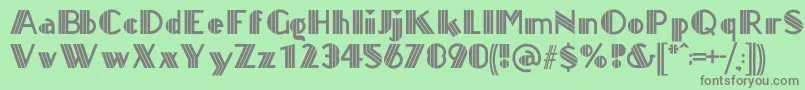 TitanickDisplay Font – Gray Fonts on Green Background
