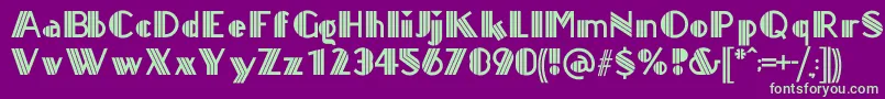 TitanickDisplay Font – Green Fonts on Purple Background