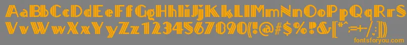 TitanickDisplay Font – Orange Fonts on Gray Background