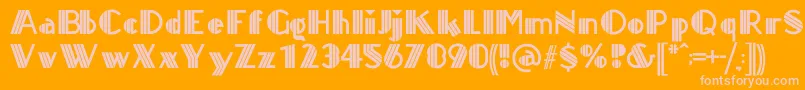 TitanickDisplay Font – Pink Fonts on Orange Background