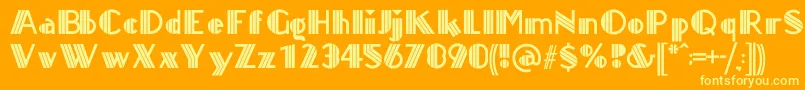 TitanickDisplay Font – Yellow Fonts on Orange Background