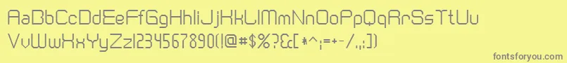 CranberryGin Font – Gray Fonts on Yellow Background