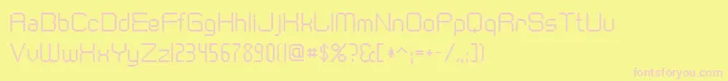 CranberryGin Font – Pink Fonts on Yellow Background