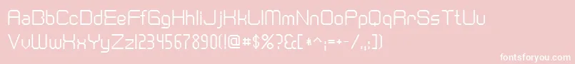 CranberryGin-Schriftart – Weiße Schriften auf rosa Hintergrund