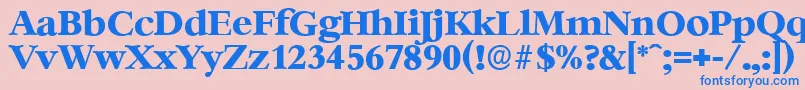 BernsteinserialXboldRegular Font – Blue Fonts on Pink Background