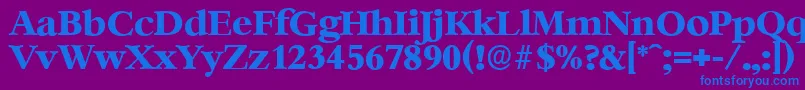 BernsteinserialXboldRegular Font – Blue Fonts on Purple Background