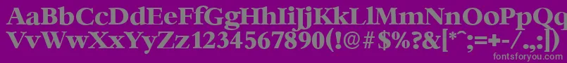 BernsteinserialXboldRegular Font – Gray Fonts on Purple Background