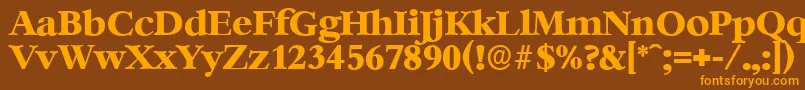 BernsteinserialXboldRegular Font – Orange Fonts on Brown Background