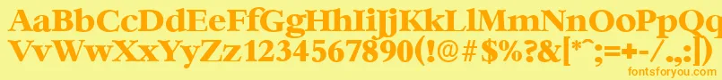 BernsteinserialXboldRegular Font – Orange Fonts on Yellow Background