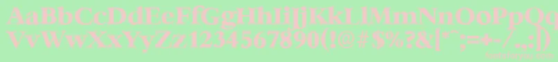 BernsteinserialXboldRegular Font – Pink Fonts on Green Background