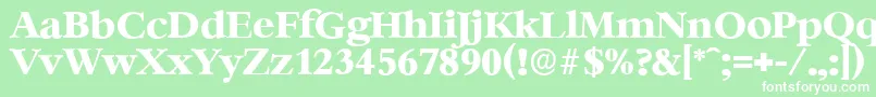 BernsteinserialXboldRegular Font – White Fonts on Green Background