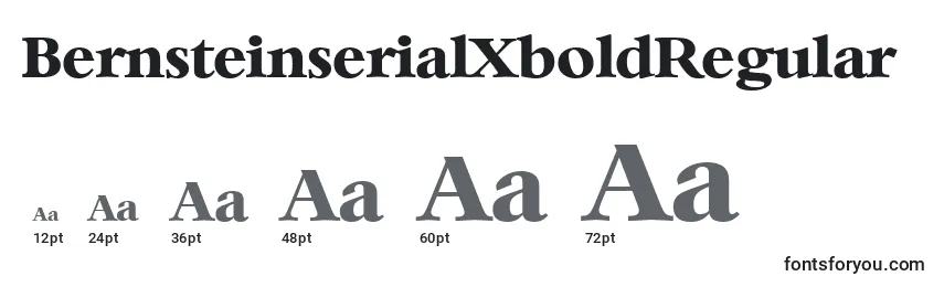 Размеры шрифта BernsteinserialXboldRegular
