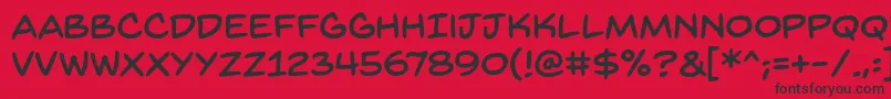 BackissuesbbReg Font – Black Fonts on Red Background