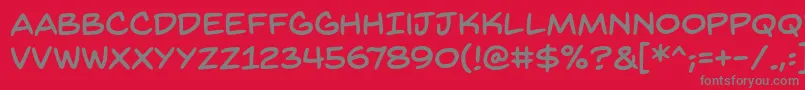 BackissuesbbReg Font – Gray Fonts on Red Background