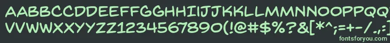 BackissuesbbReg Font – Green Fonts on Black Background
