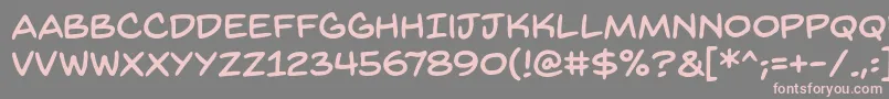 BackissuesbbReg Font – Pink Fonts on Gray Background