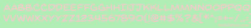 BackissuesbbReg Font – Pink Fonts on Green Background