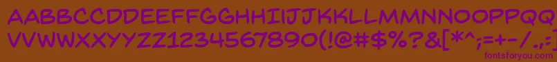 BackissuesbbReg Font – Purple Fonts on Brown Background