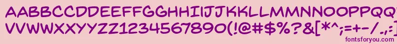 BackissuesbbReg Font – Purple Fonts on Pink Background