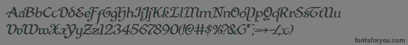Шрифт Quillswordexpandital – чёрные шрифты на сером фоне