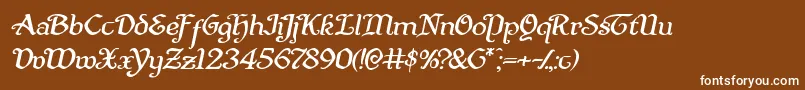 Quillswordexpandital Font – White Fonts on Brown Background