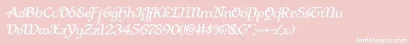 Quillswordexpandital Font – White Fonts on Pink Background